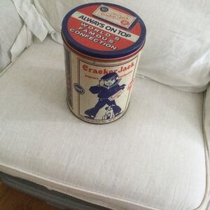 Vintage Cracker Jack Can w Sailor